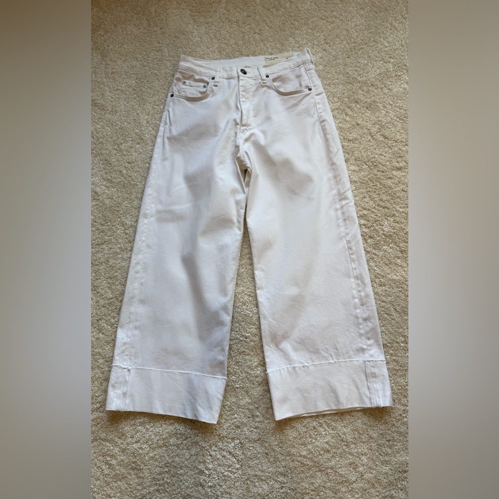Rag & Bone Crisp White Trousers - Picture 2 of 7